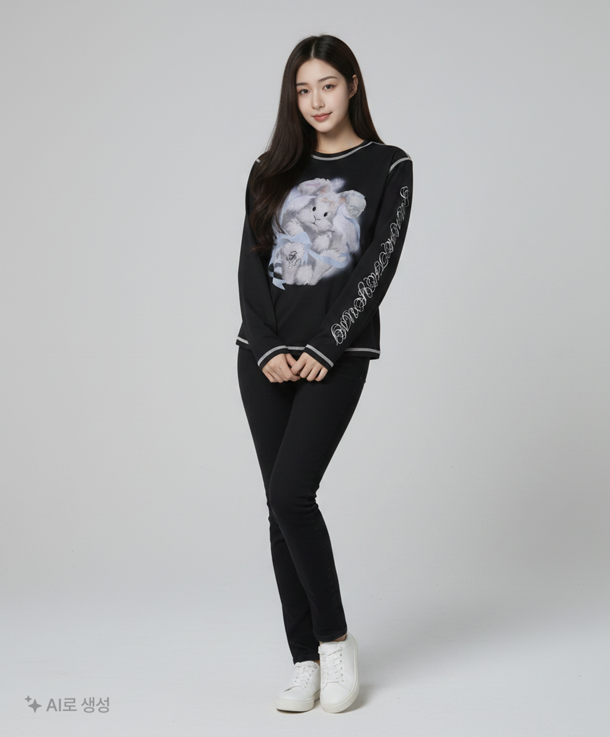 김미더영(GIMMETHEYOUNG) 긴소매 티셔츠 ONE SIZE