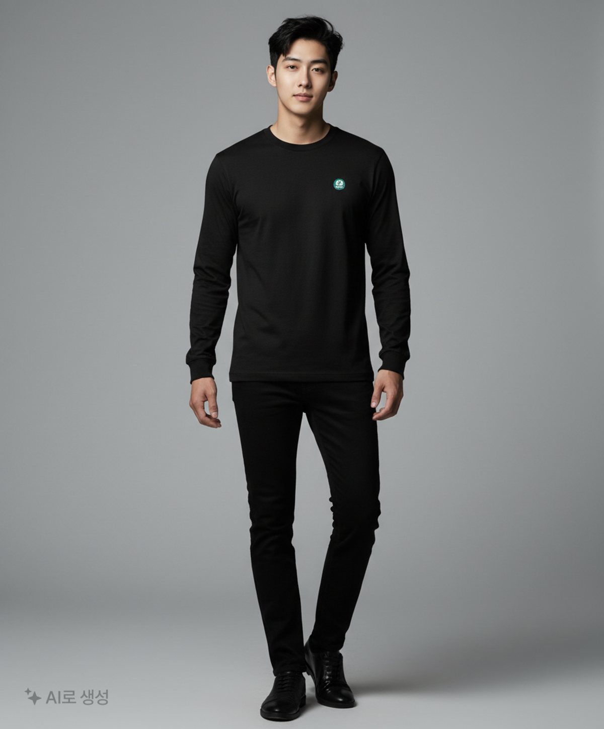 디스커스 애슬레틱(DISCUS ATHLETIC) [2PACK] 오버 핏 발열 힛코튼 롱슬리브 블랭크 티셔츠 화이트&블랙 L