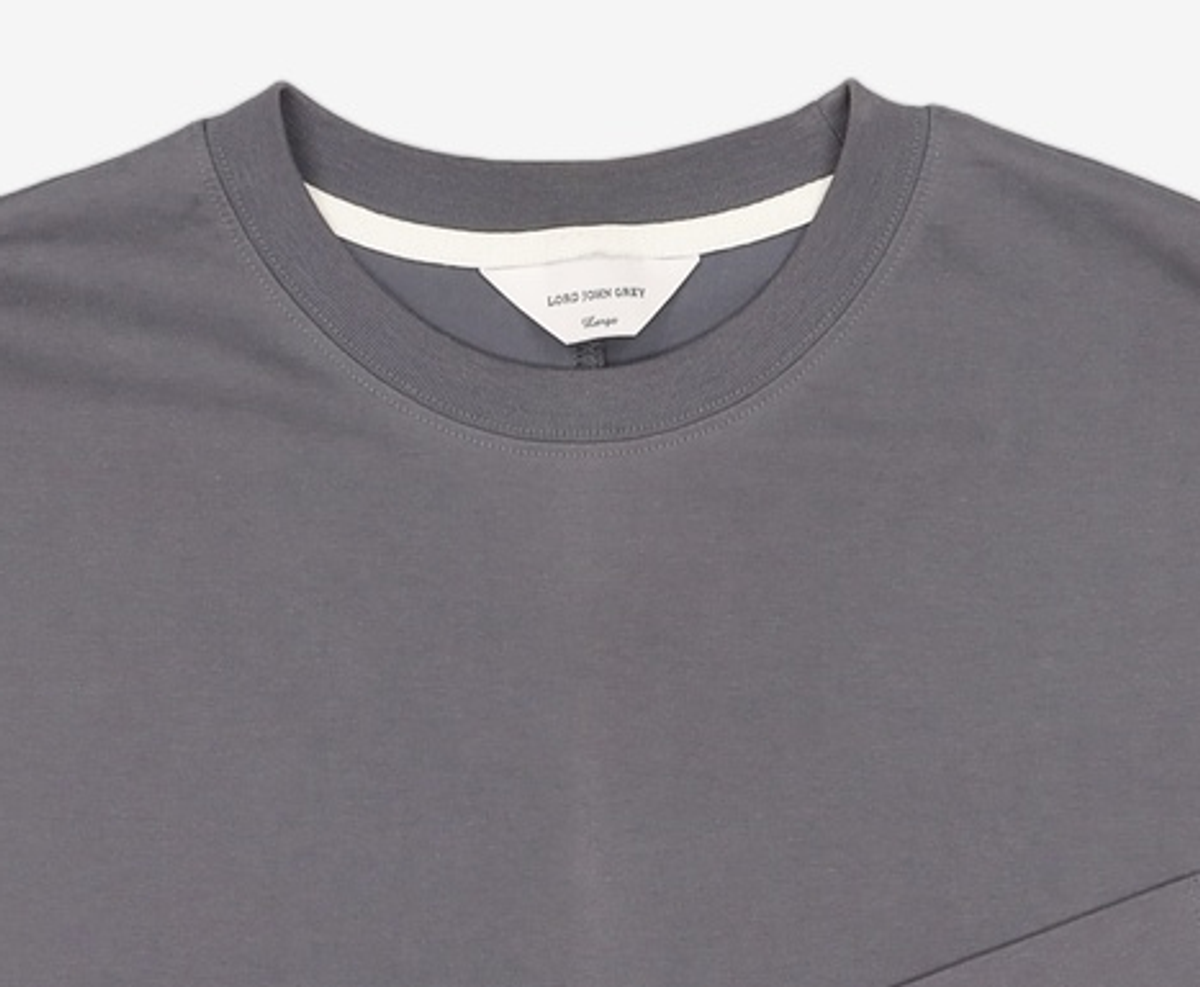 로드 존 그레이(LORD JOHN GREY) oversize pocket half sleeve tee grey 105