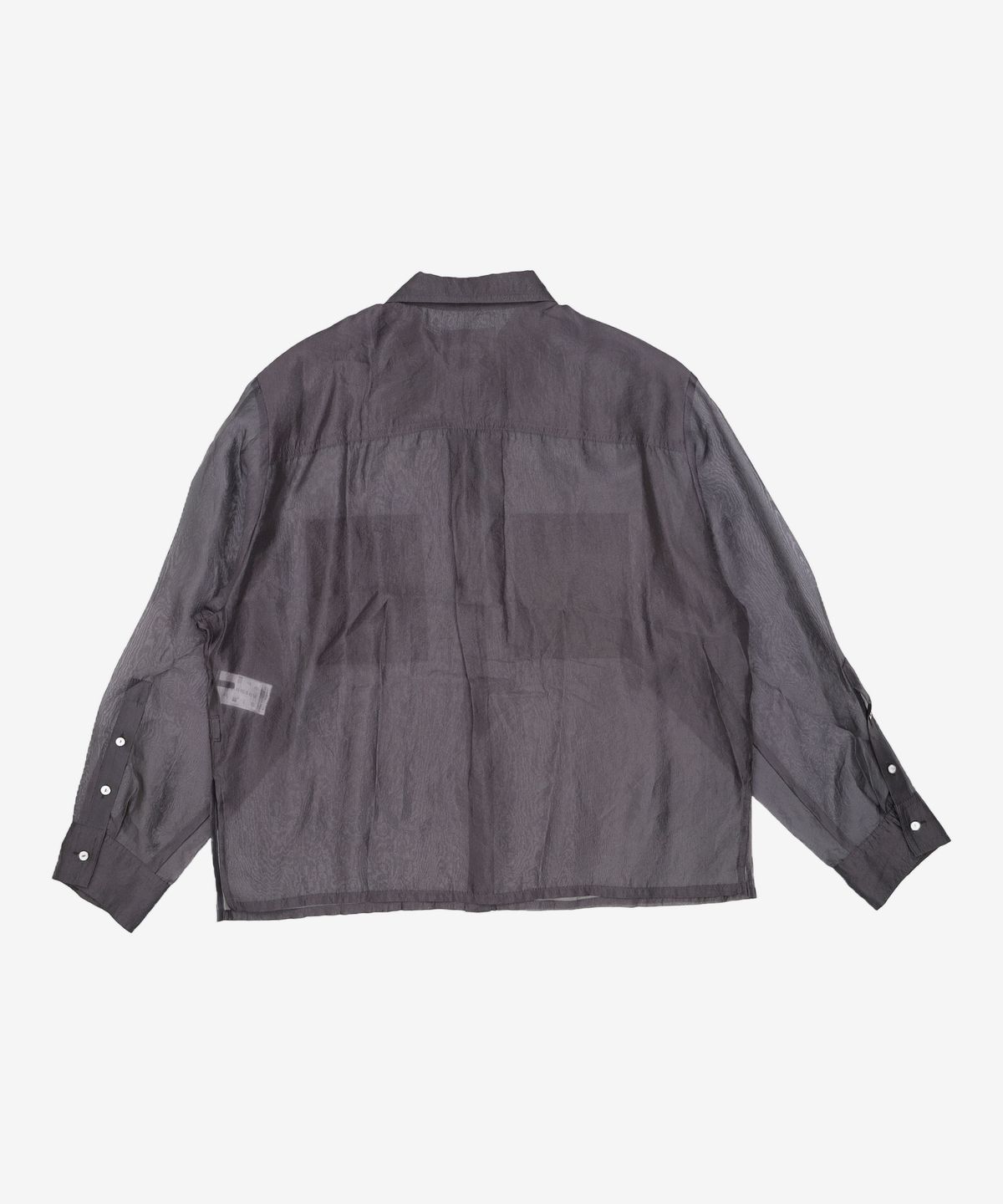 리이(RE RHEE) SHEER CUPRO SHIRTS MIDNIGHT NAVY ML