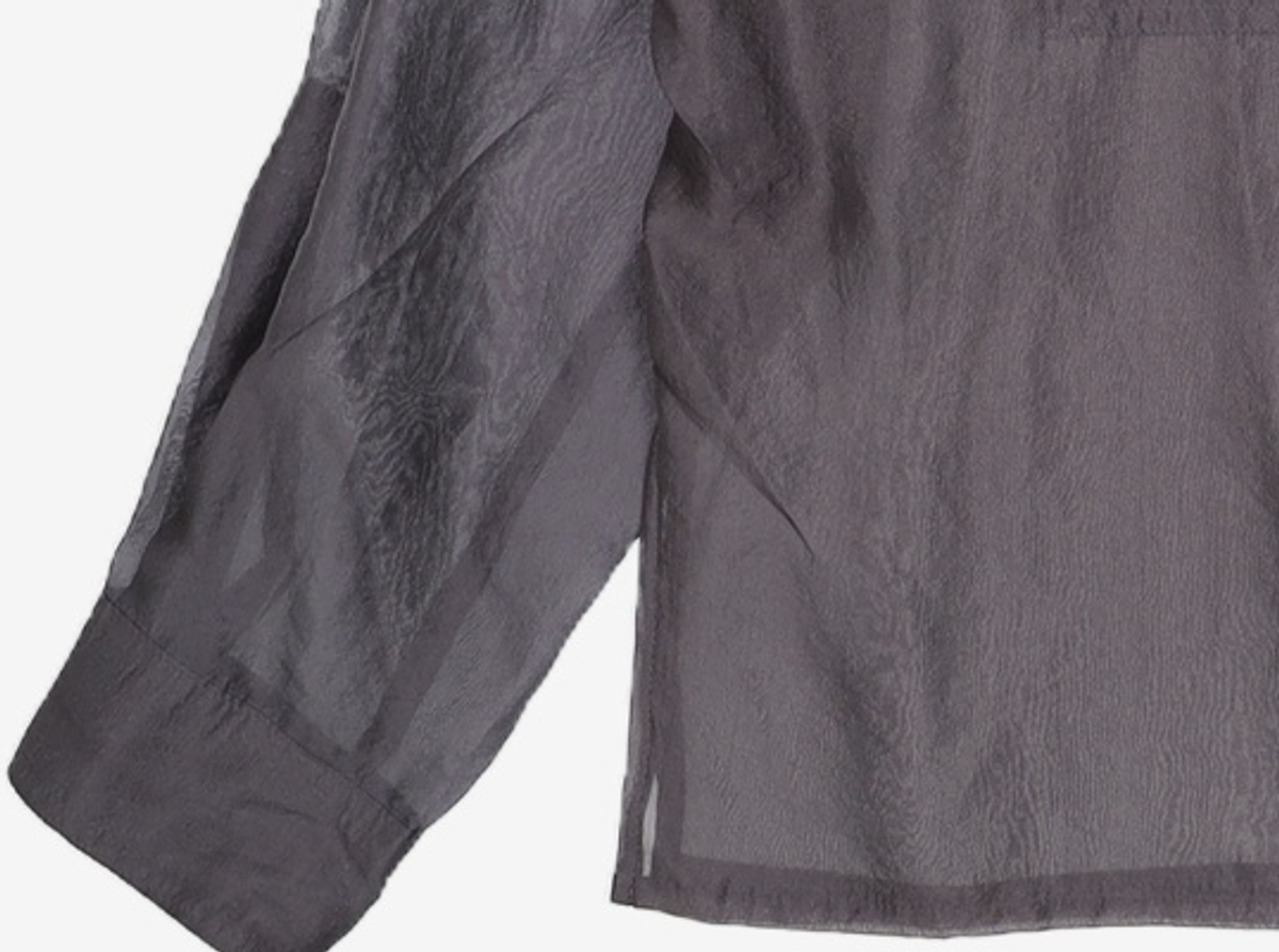 리이(RE RHEE) SHEER CUPRO SHIRTS MIDNIGHT NAVY ML
