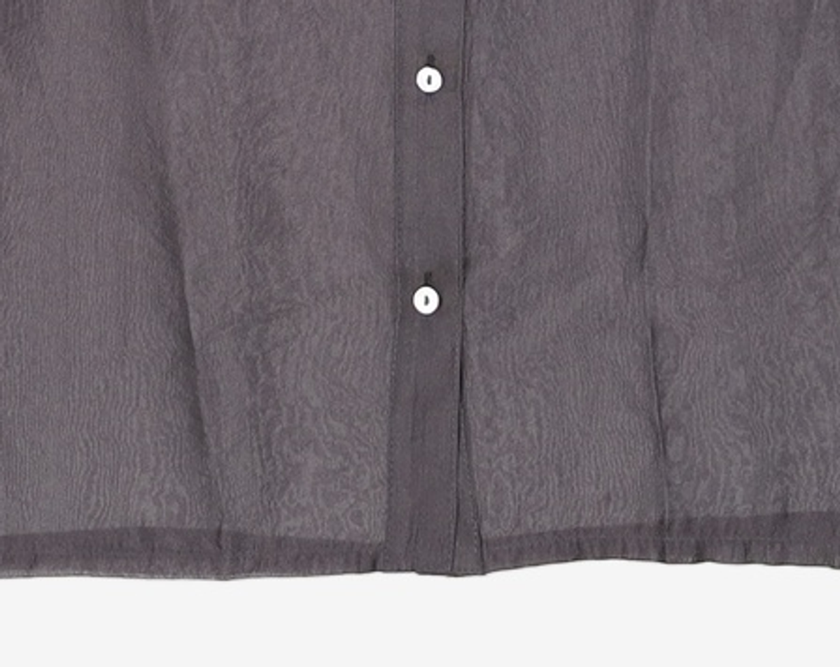 리이(RE RHEE) SHEER CUPRO SHIRTS MIDNIGHT NAVY ML