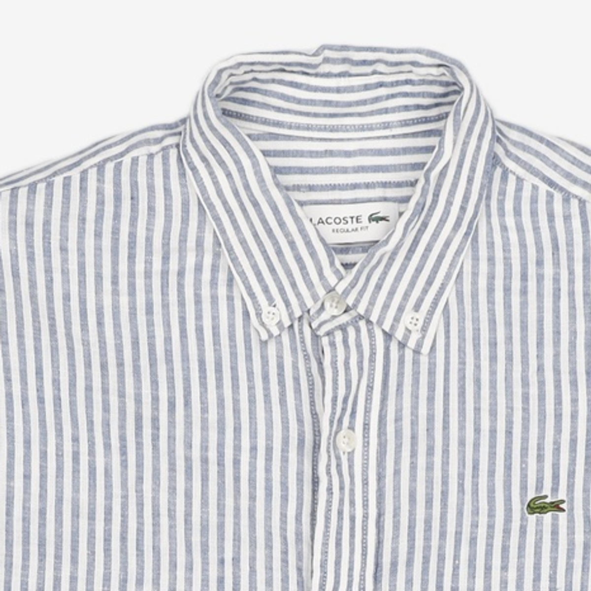 라코스테(LACOSTE) 남성 린넨 스트라이프 셔츠 CH628E-53G 166 M