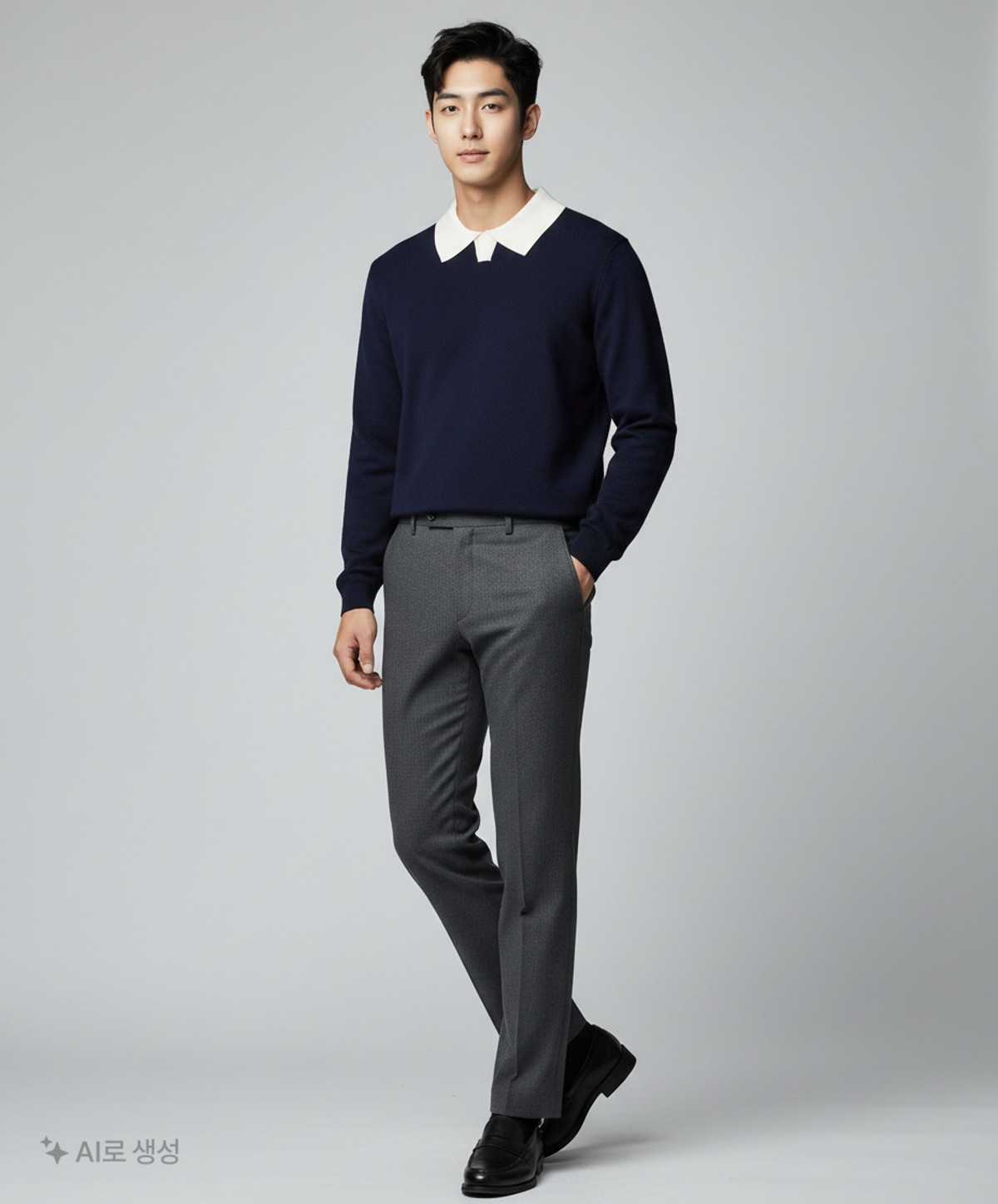 스파오(SPAO) [스마트케어] 오픈카라 긴팔스웨터_SPKAC49M04 95