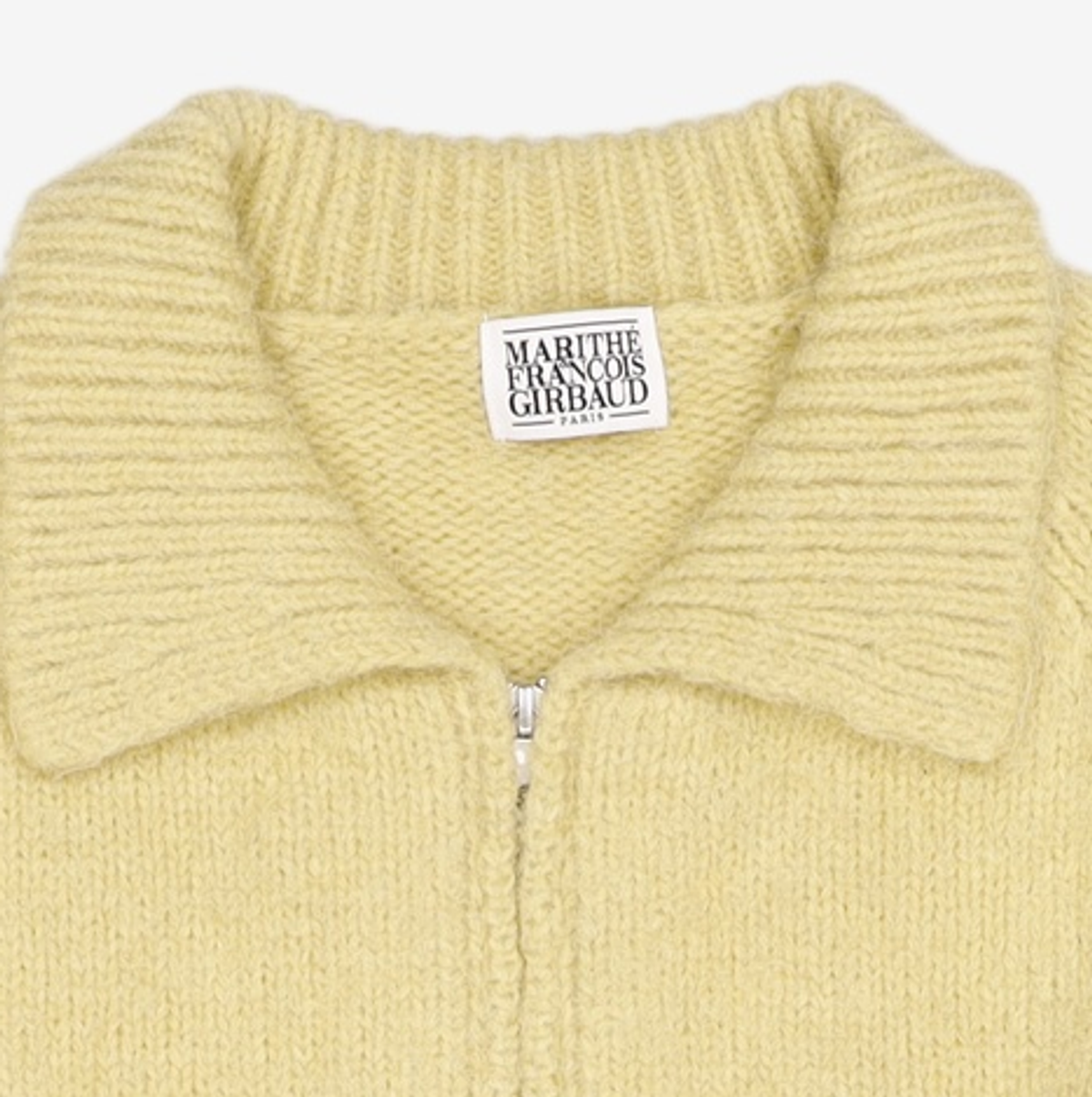 마리떼 프랑소와 저버(MARITHÉ + FRANҪOIS GIRBAUD) MFG x INGHWA W HAIRY ZIPUP CARDIGAN light olive OS