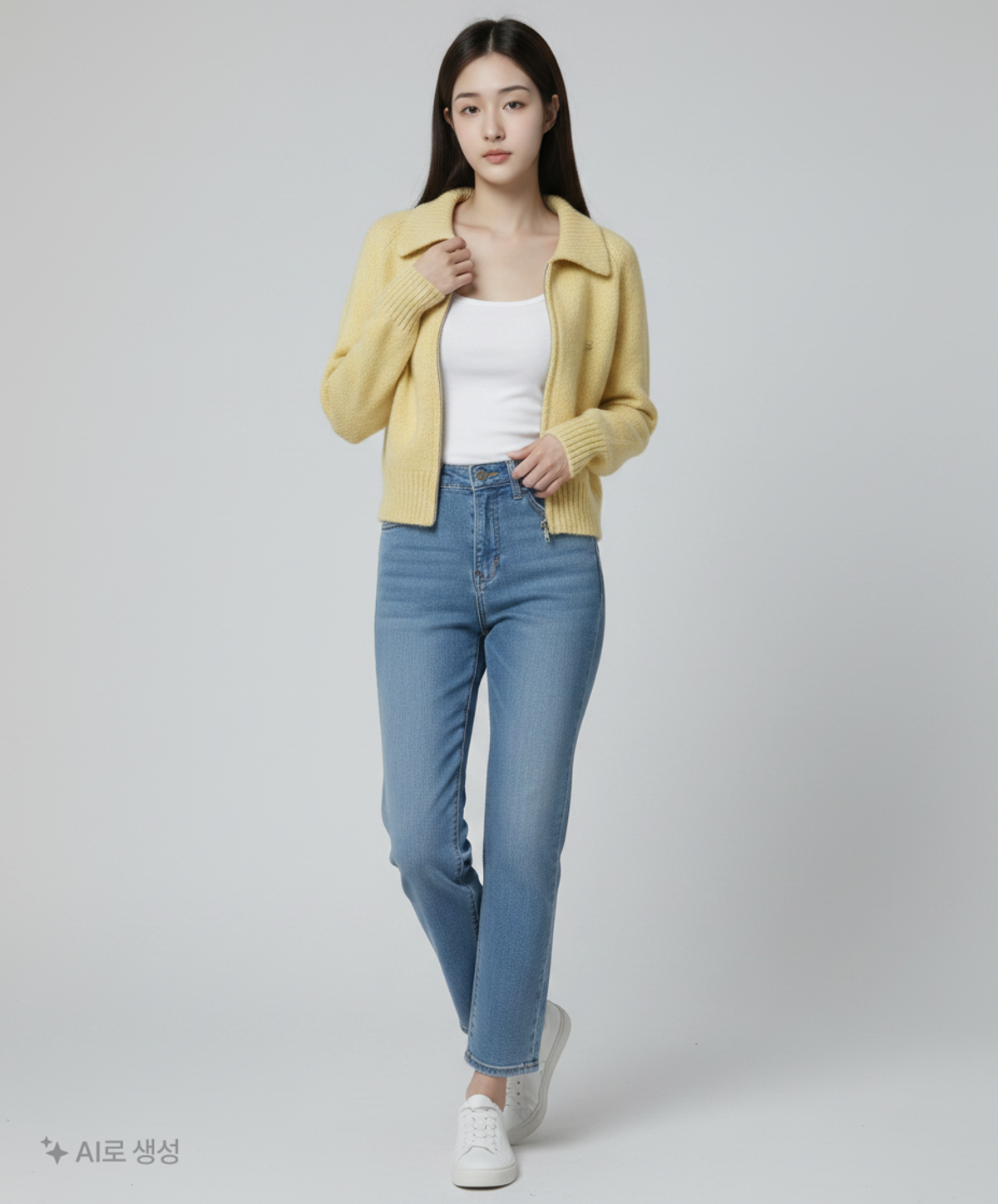마리떼 프랑소와 저버(MARITHÉ + FRANҪOIS GIRBAUD) MFG x INGHWA W HAIRY ZIPUP CARDIGAN light olive OS