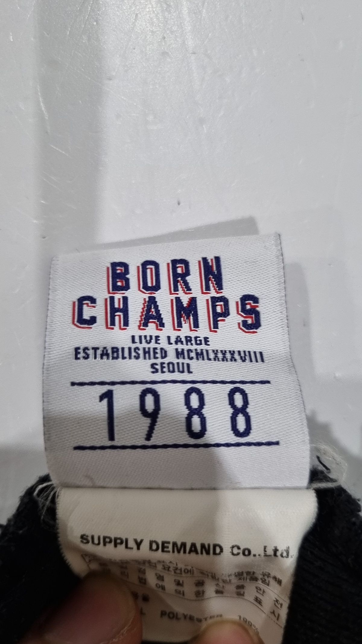 본챔스(BORN CHAMPS) 로고 져지 트랙팬츠 블랙 CERCMTP01BK S