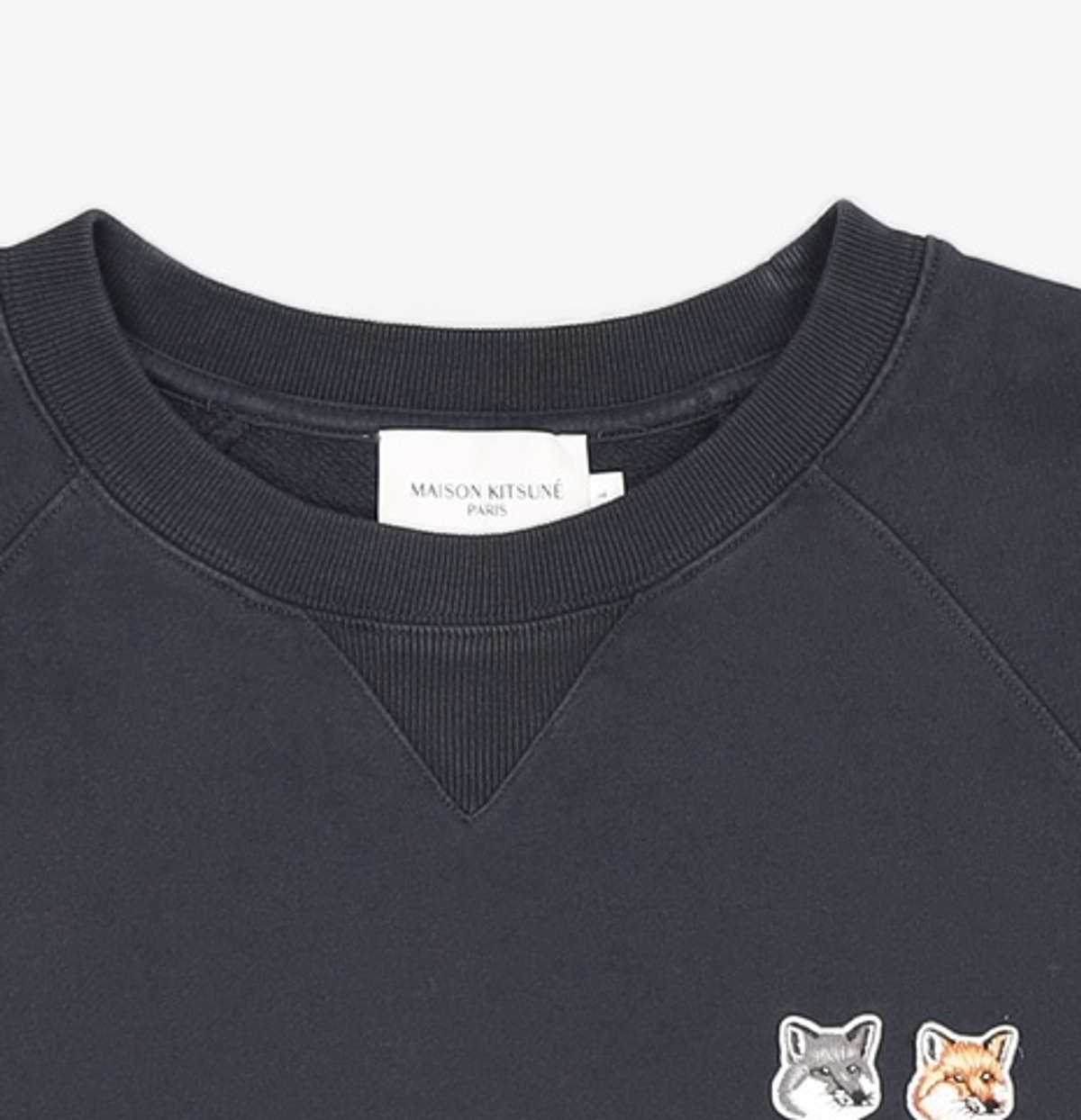 메종 키츠네(MAISON KITSUNE) 더블 폭스헤드 스웨트셔츠 FM00358KM0002 P195 BLACK L
