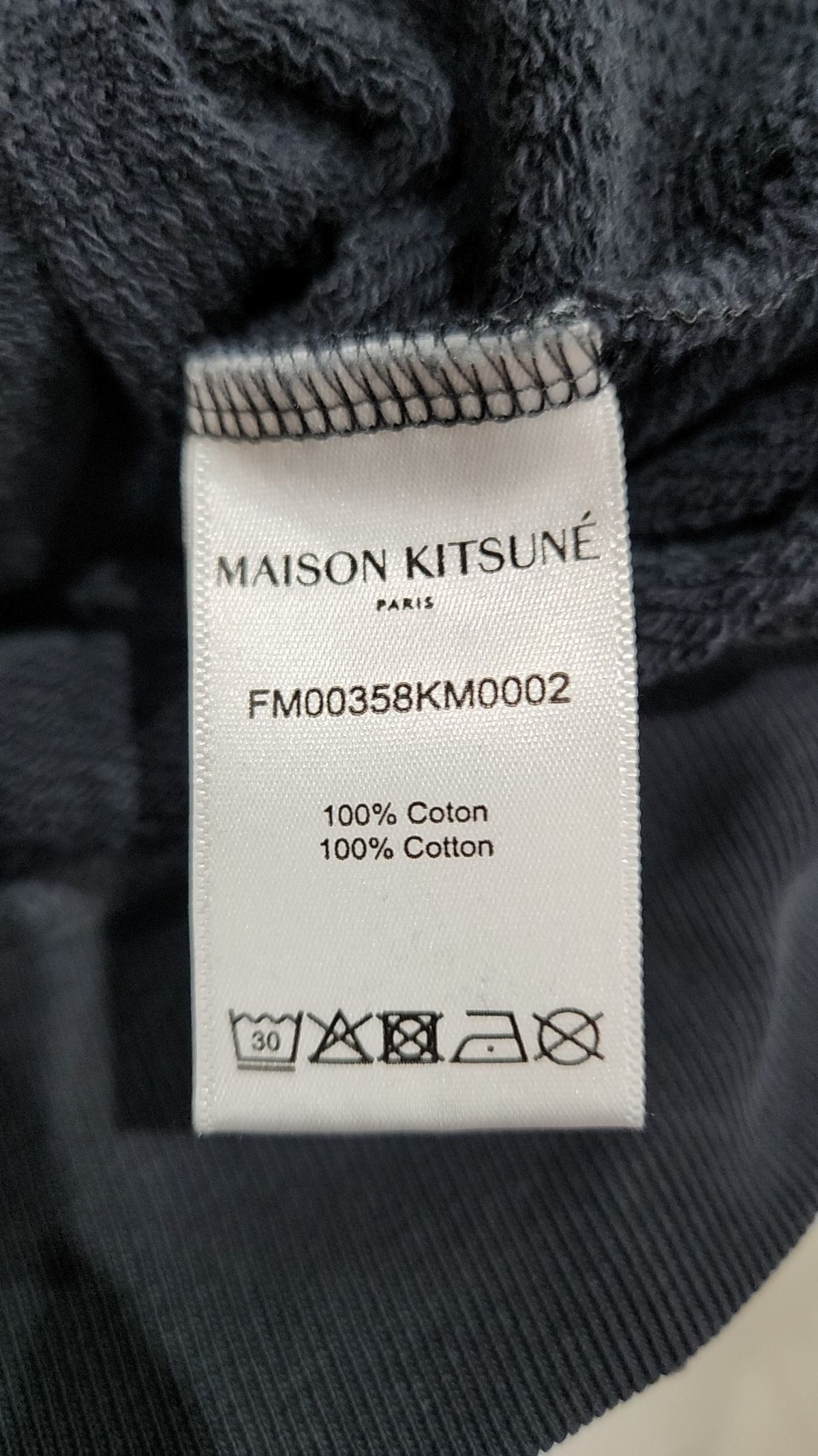메종 키츠네(MAISON KITSUNE) 더블 폭스헤드 스웨트셔츠 FM00358KM0002 P195 BLACK L