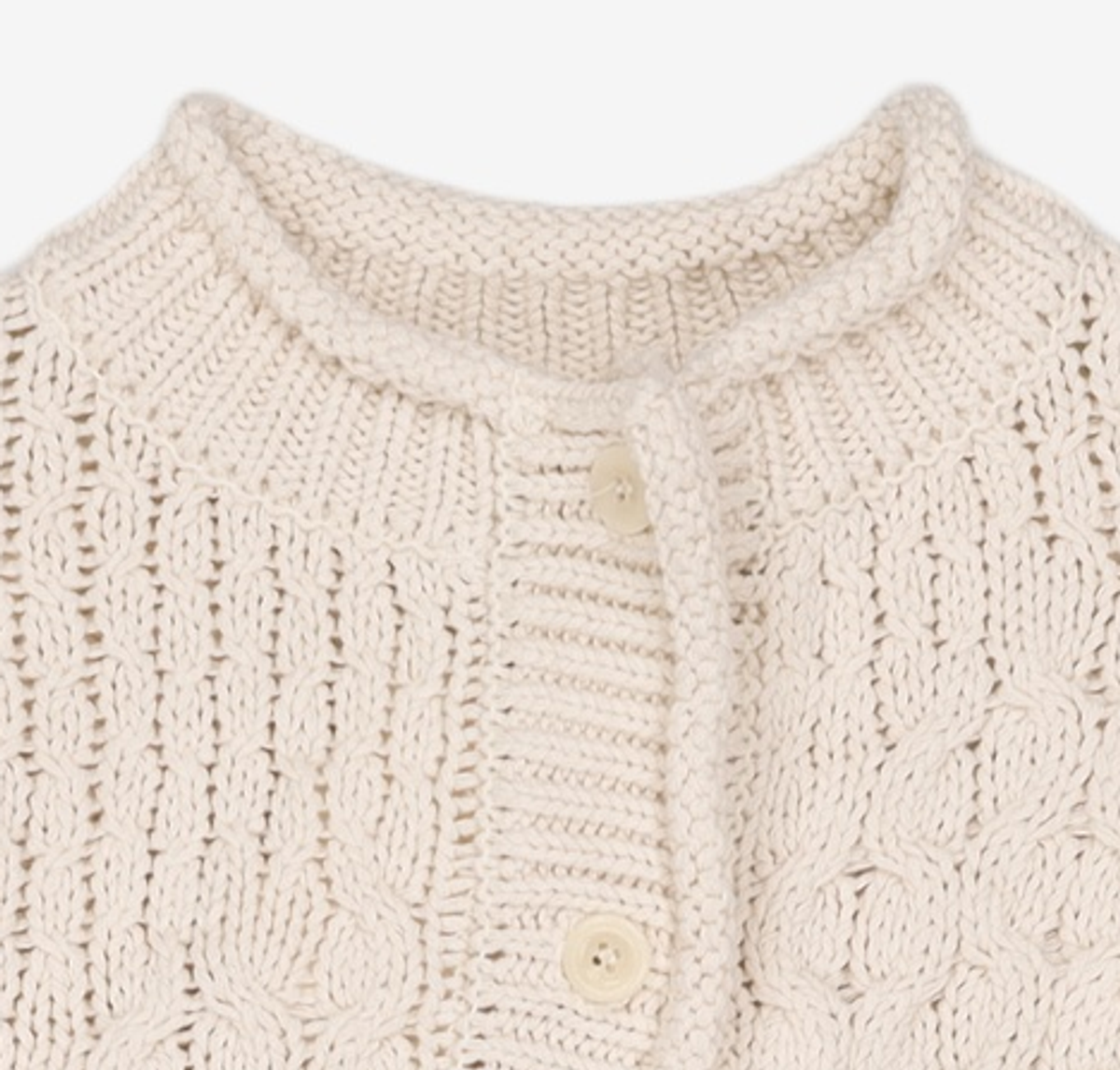 다이애그널(DIAGONAL) CABLE OVER CARDIGAN (ivory) XL