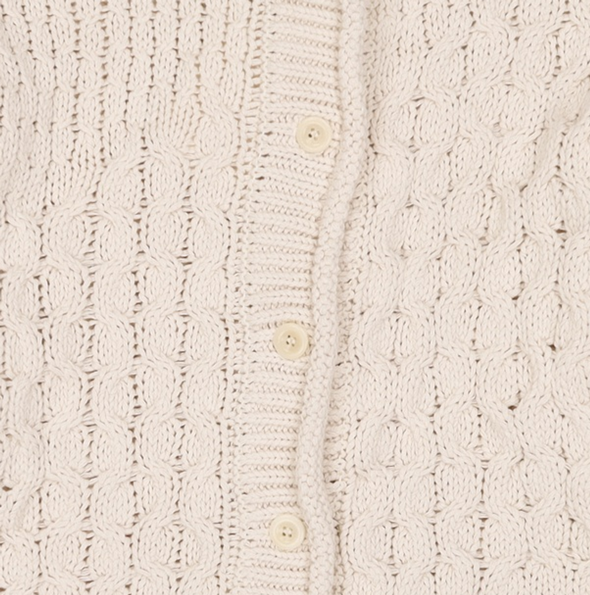 다이애그널(DIAGONAL) CABLE OVER CARDIGAN (ivory) XL