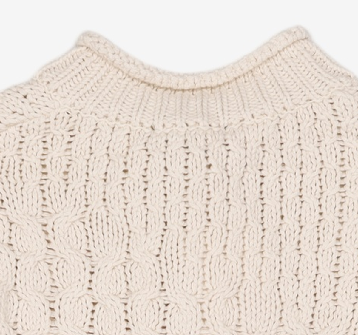 다이애그널(DIAGONAL) CABLE OVER CARDIGAN (ivory) XL
