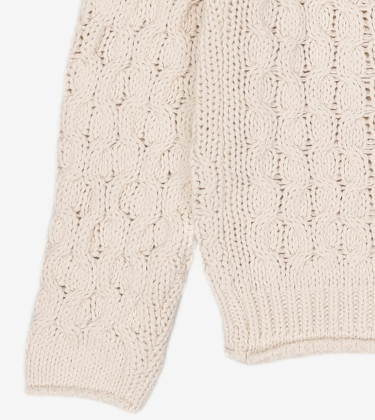 다이애그널(DIAGONAL) CABLE OVER CARDIGAN (ivory) XL