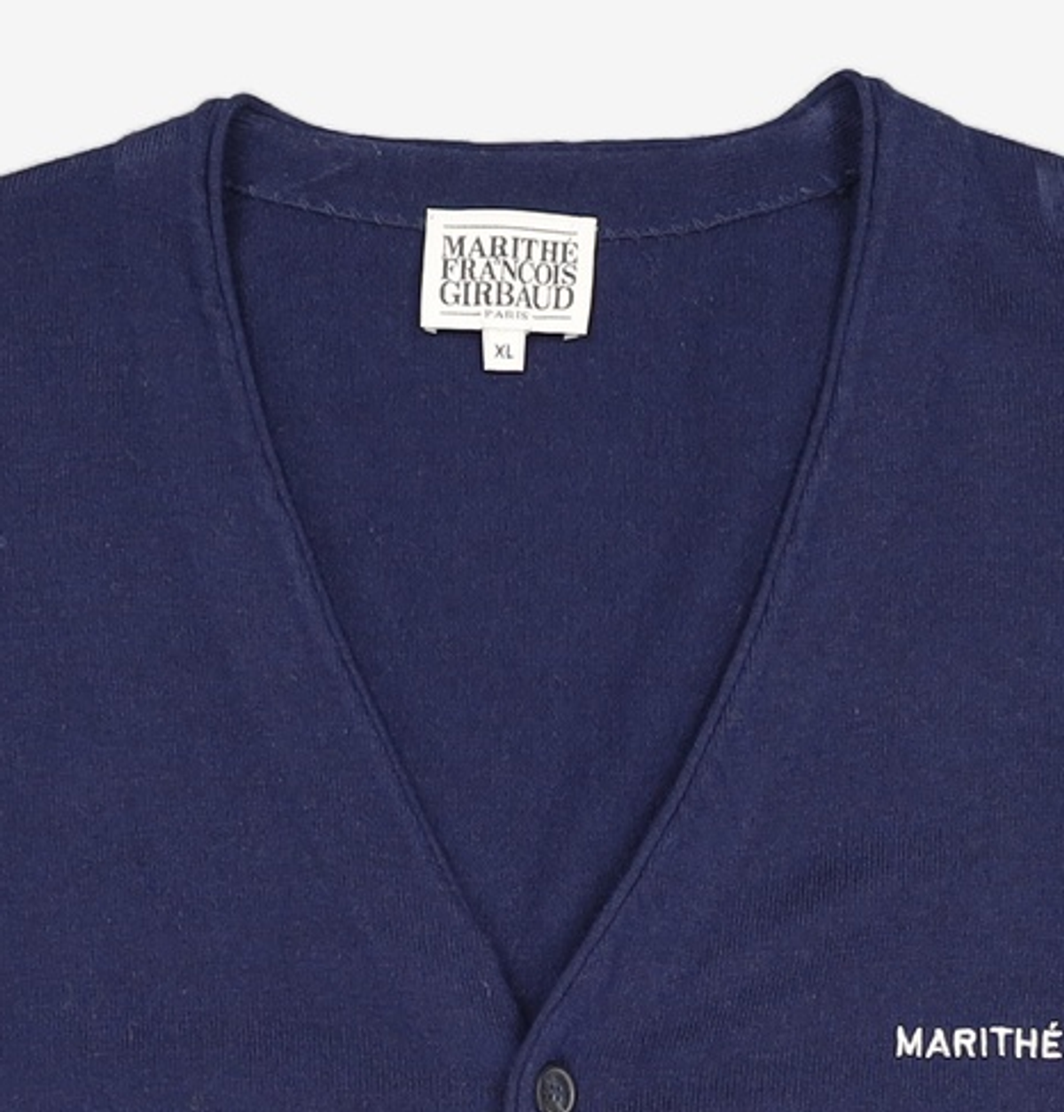 마리떼 프랑소와 저버(MARITHÉ + FRANҪOIS GIRBAUD) BASIC V NECK CARDIGAN navy XL