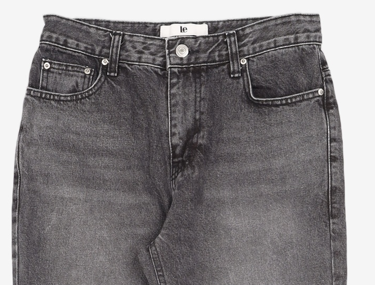 르(LE) boots cut black denim pants (black) M