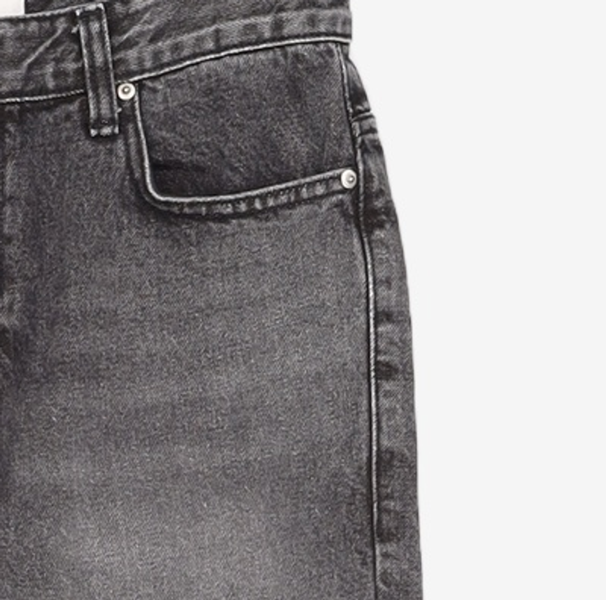르(LE) boots cut black denim pants (black) M