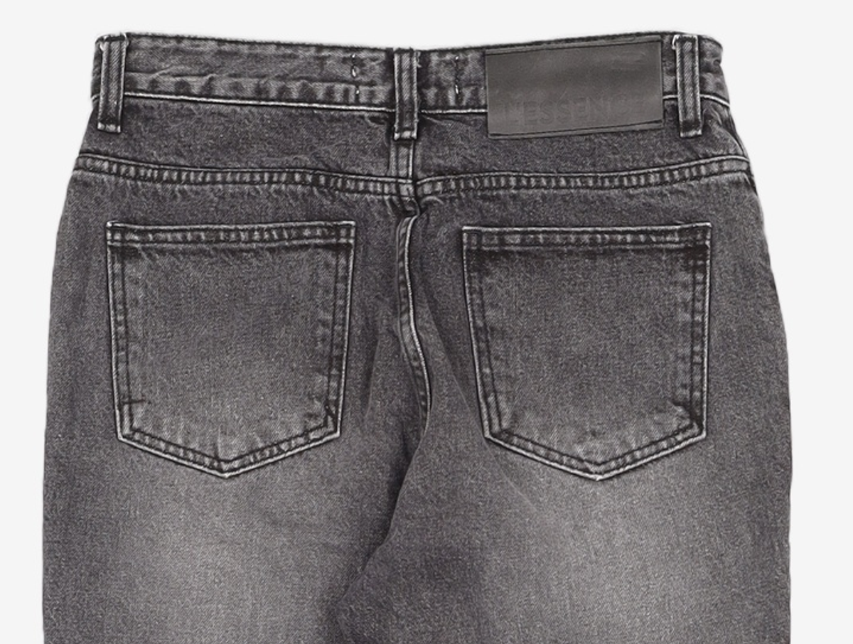 르(LE) boots cut black denim pants (black) M