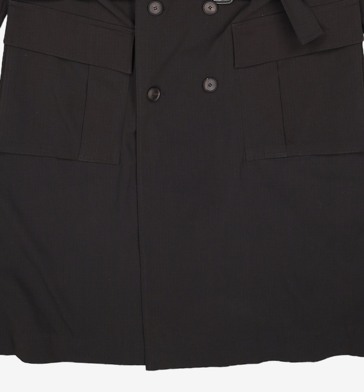 메종미네드(MAISON MINED) BLACK OVER TRENCH COAT M