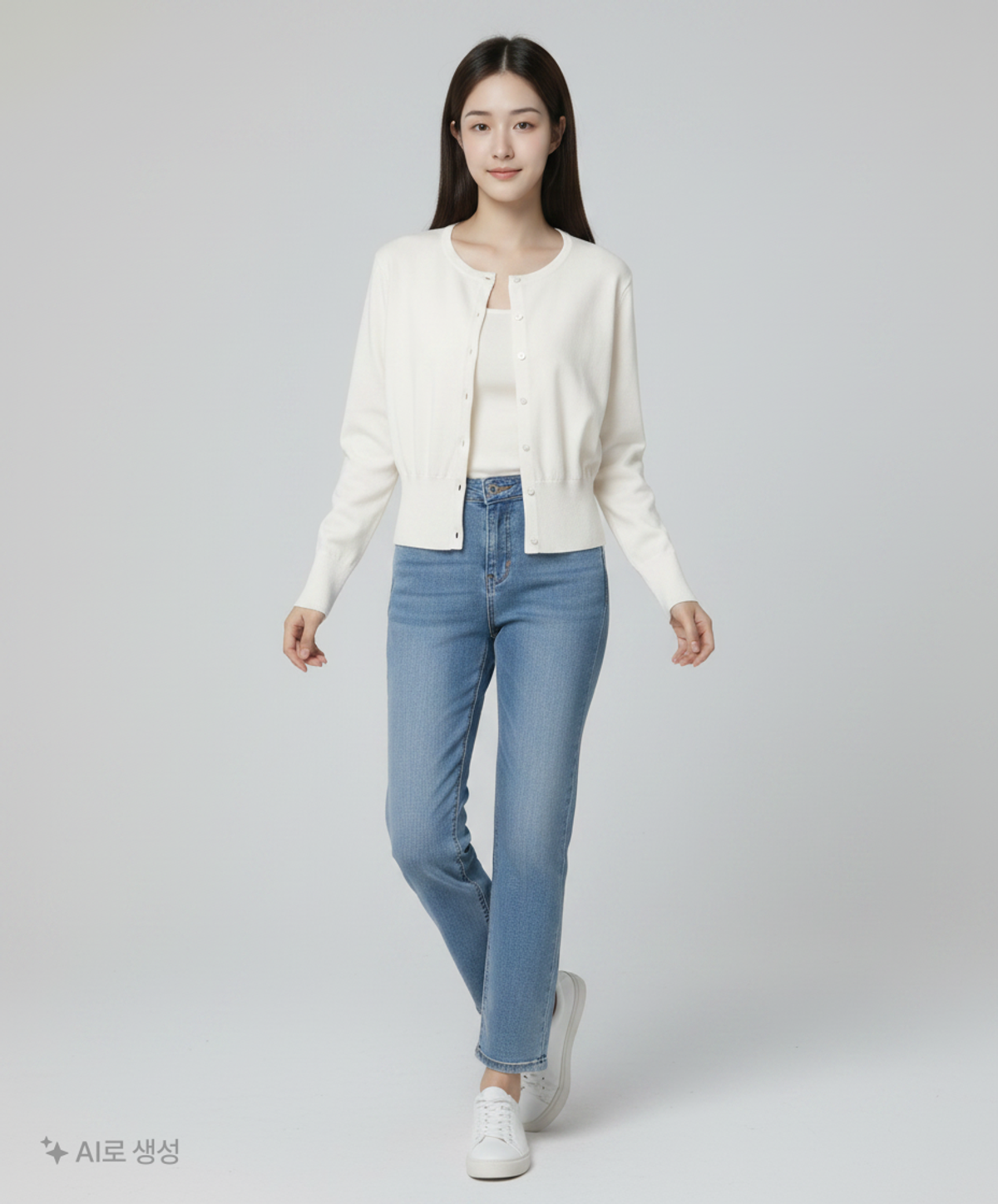 아모멘토(AMOMENTO) ROUND SLEEVE SHIRRED CARDIGAN_IVORY 0