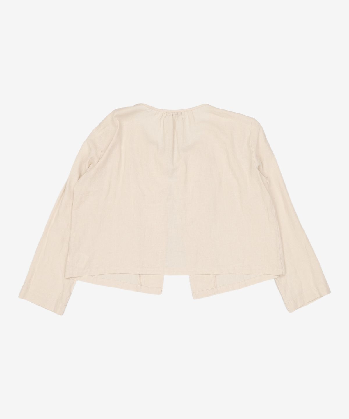 논로컬(NONLOCAL) Linen Shirring Cardigan - Beige FREE