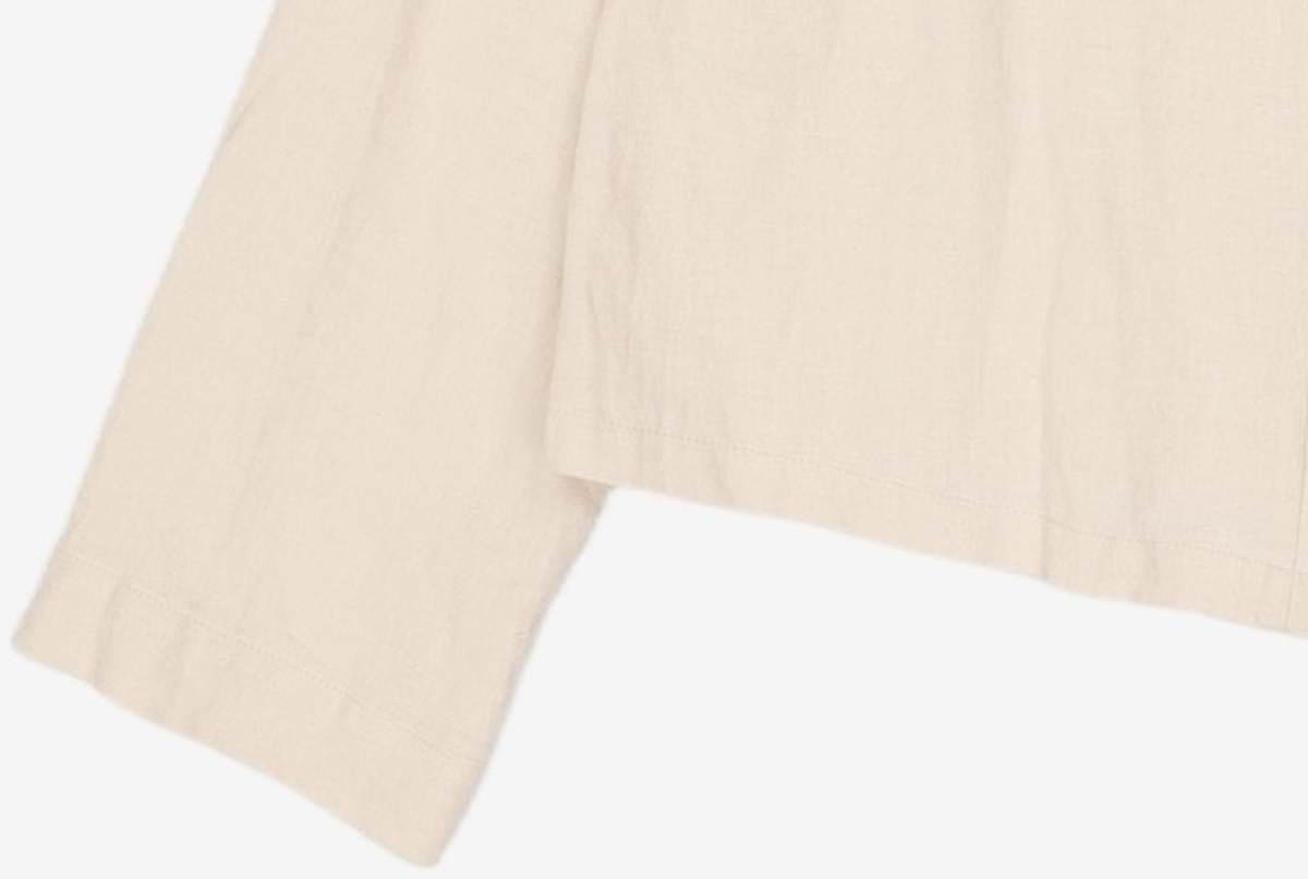 논로컬(NONLOCAL) Linen Shirring Cardigan - Beige FREE