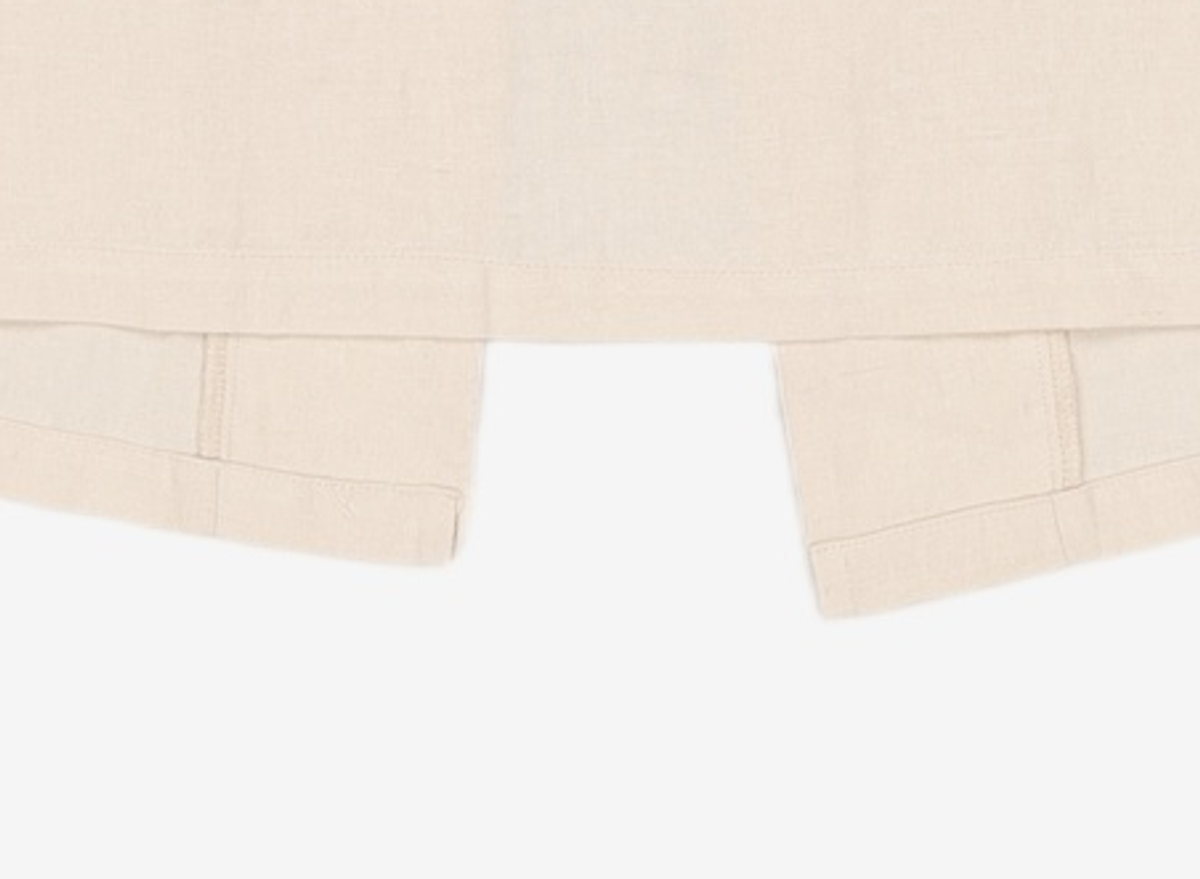 논로컬(NONLOCAL) Linen Shirring Cardigan - Beige FREE