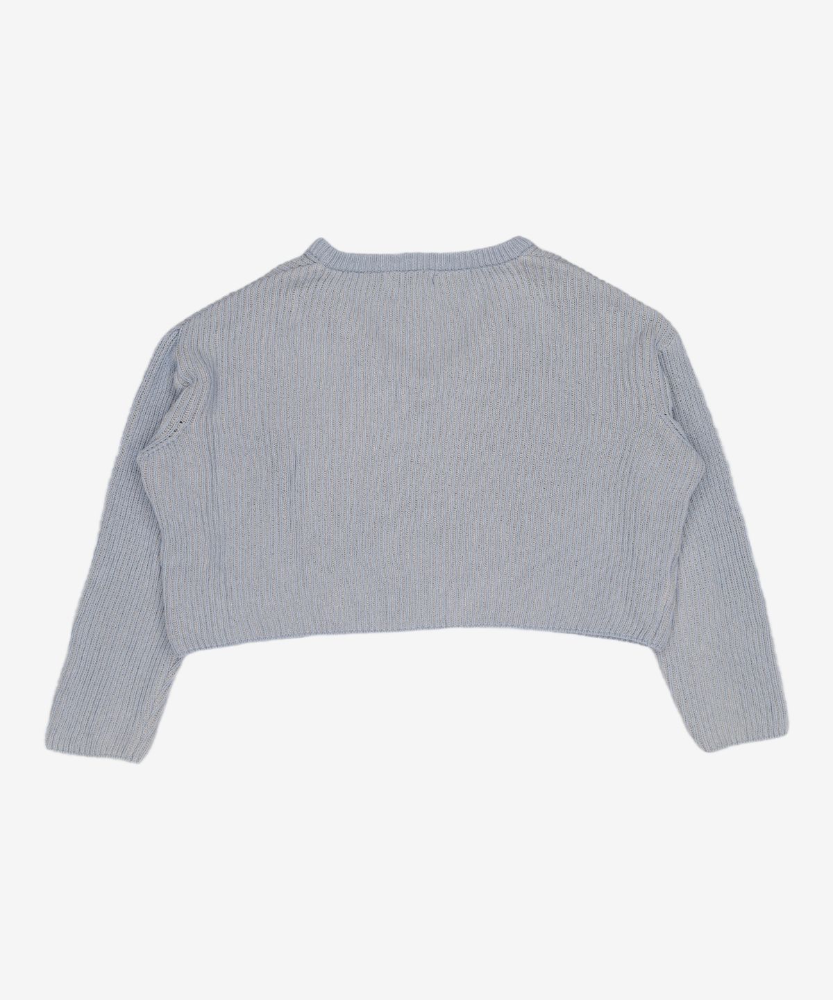 어몽(AMONG) A TWO-TONE KNIT TOP_BLUE S
