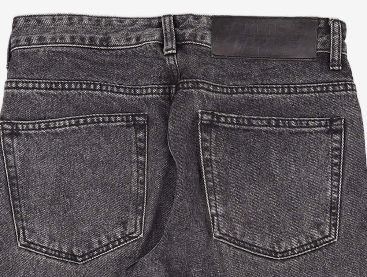 가먼트레이블(GARMENT LABLE) [피스워커x가먼트레이블]Garment Worker Stitch Jeans / Tapered (Black Tan) S