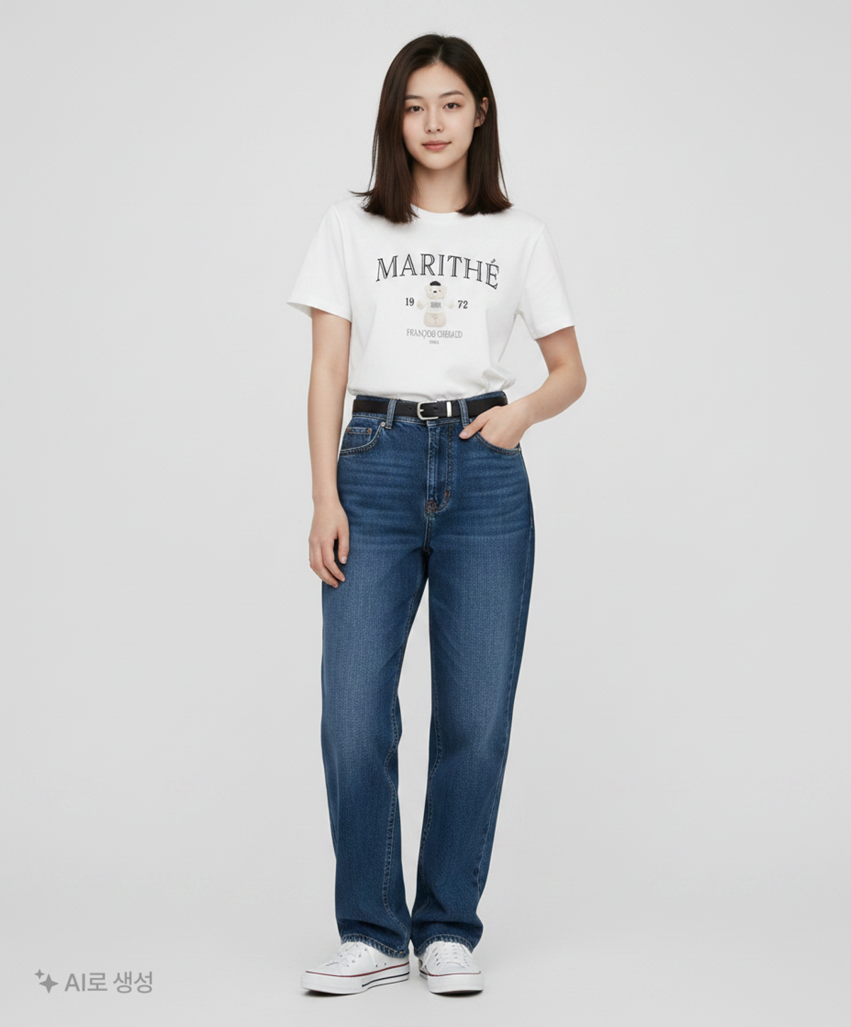 마리떼 프랑소와 저버(MARITHÉ + FRANҪOIS GIRBAUD) MARI GRAPHIC OVERSIZED TEE white S
