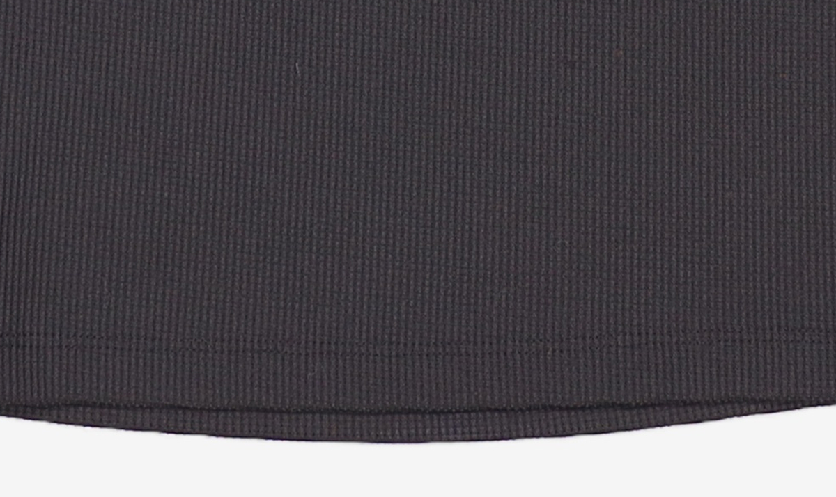 우알롱(WOOALONG) Signature waffle halter neck crop top - BLACK XS