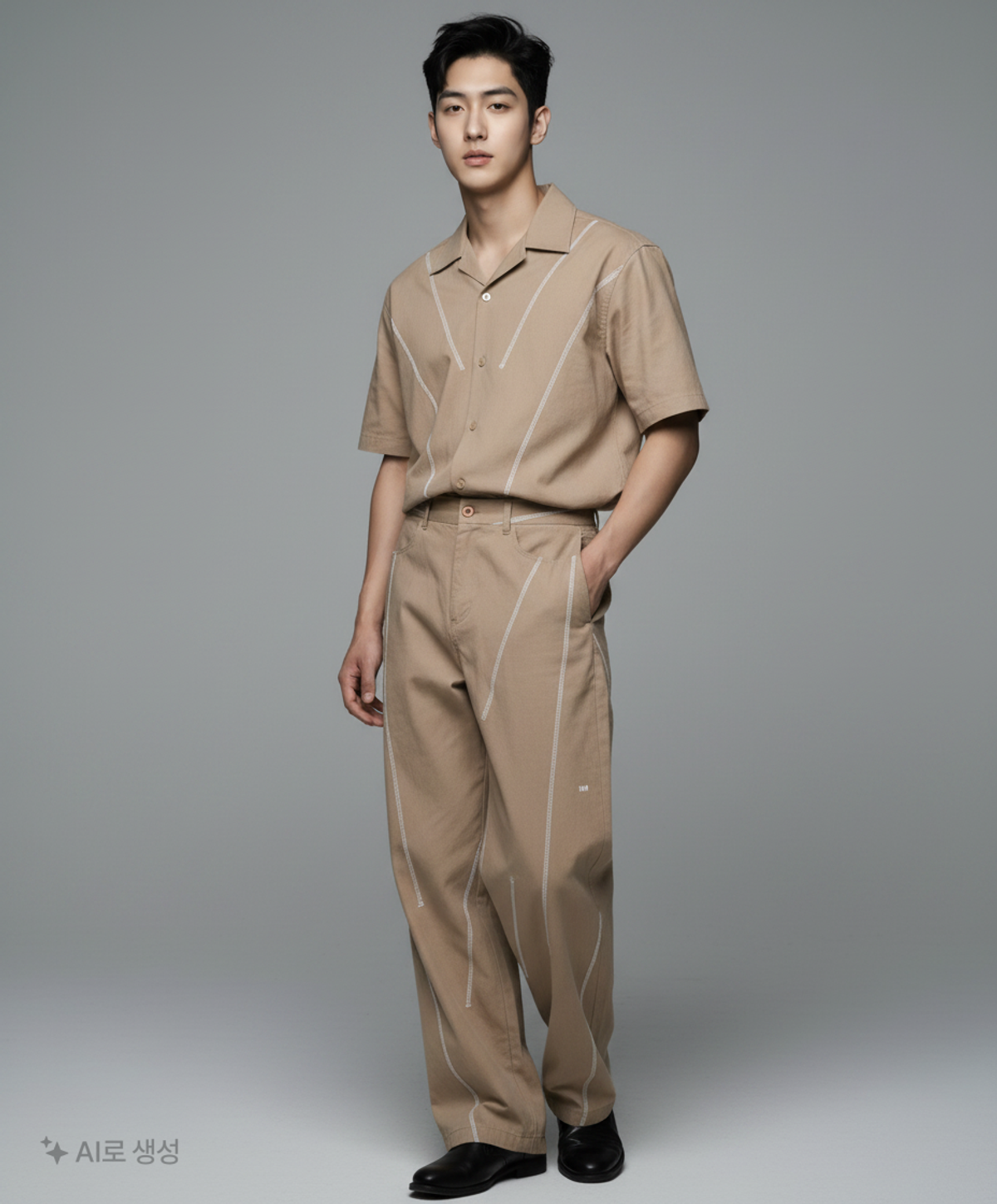 노매뉴얼(NOMANUAL) S.L PANTS - WARM GRAY 100