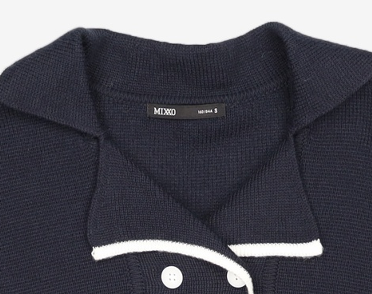 미쏘(MIXXO) 카라배색 아우터형 가디건 MIWCKD344T S