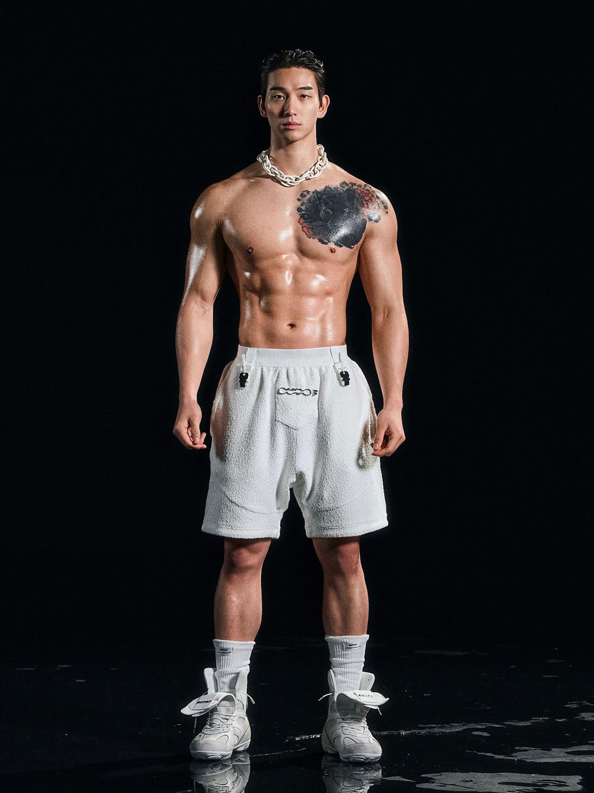 아웃오브(OUTOF) White Buckle Short Pants