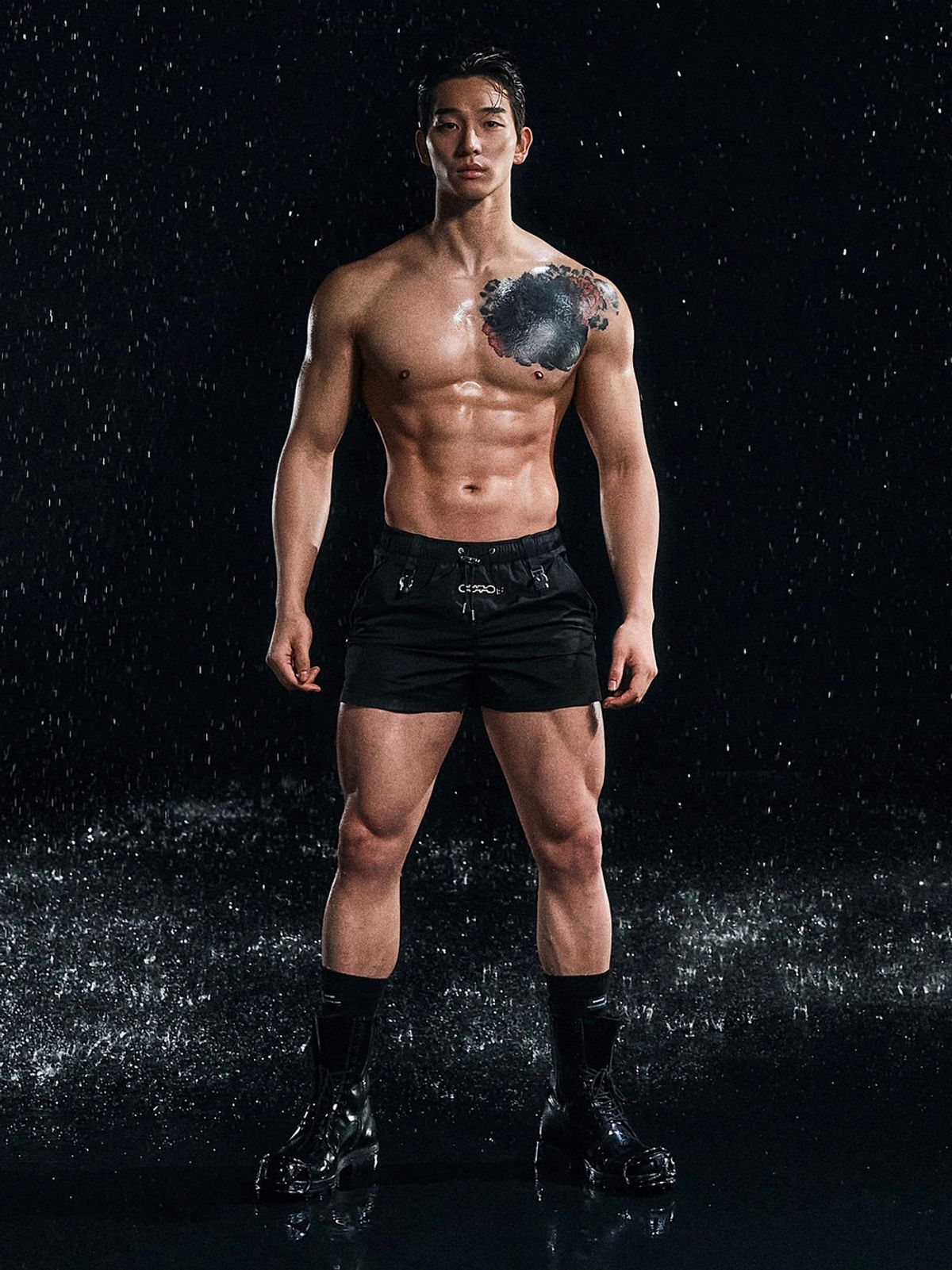 아웃오브(OUTOF) Buckle Swim Short [Black]