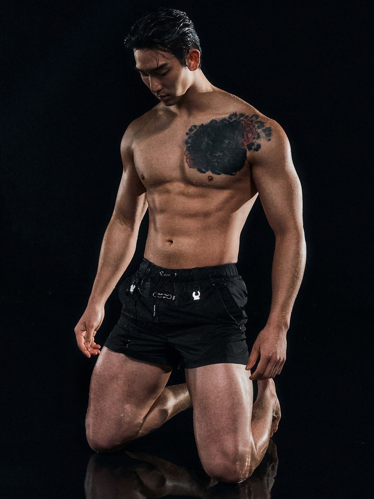 아웃오브(OUTOF) Buckle Swim Short [Black]