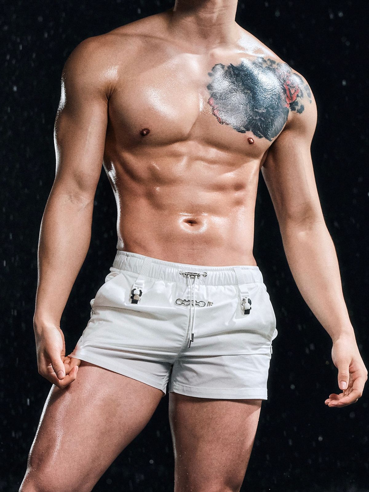 아웃오브(OUTOF) Buckle Swim Short [White]
