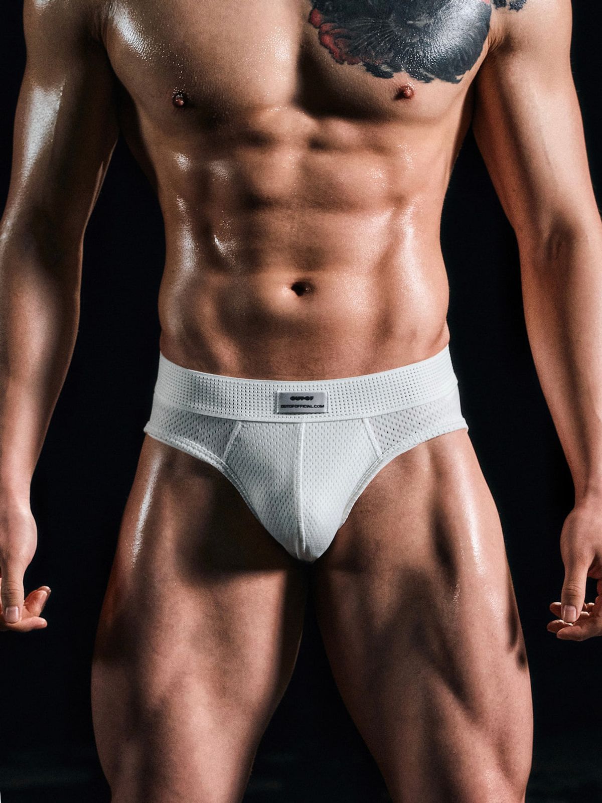 아웃오브(OUTOF) White Band Mesh Brief