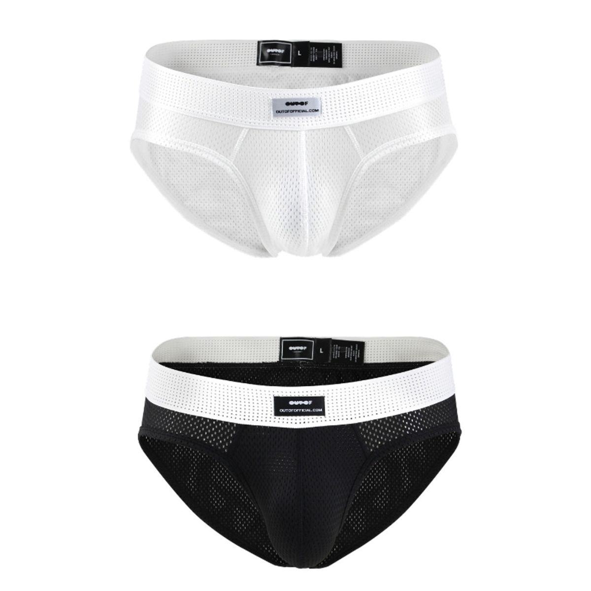 아웃오브(OUTOF) White Band Mesh Brief