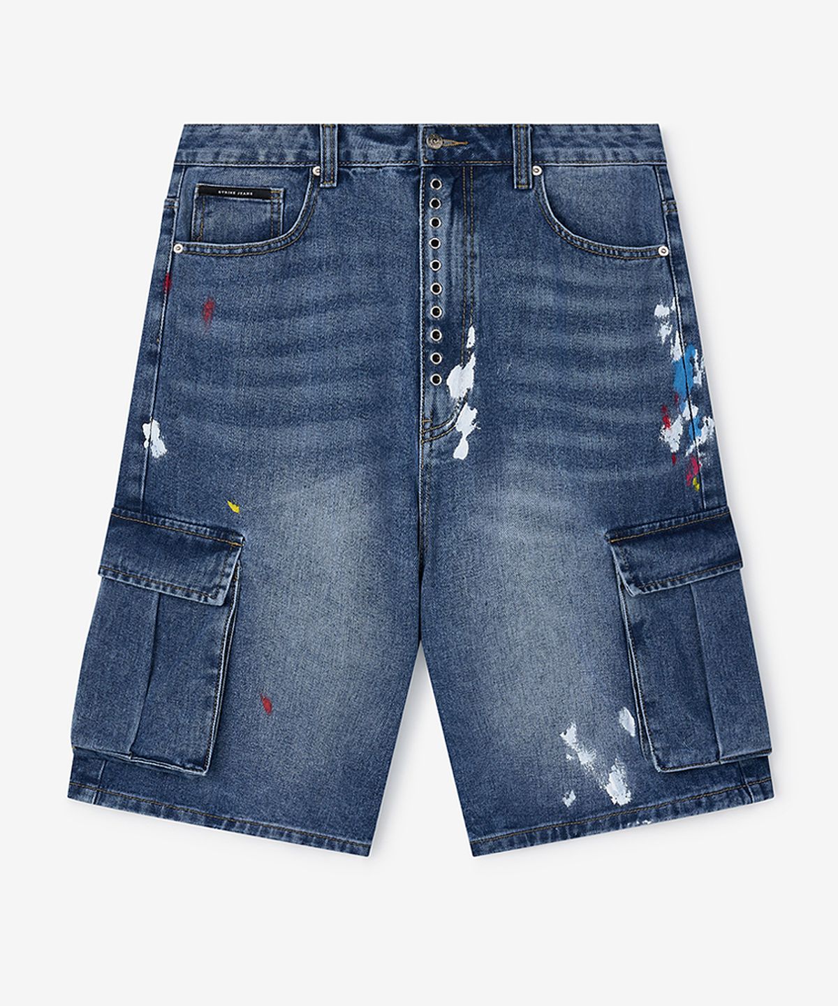 스트라이크(STRIKE) Atelier Painted Cargo Denim Shorts