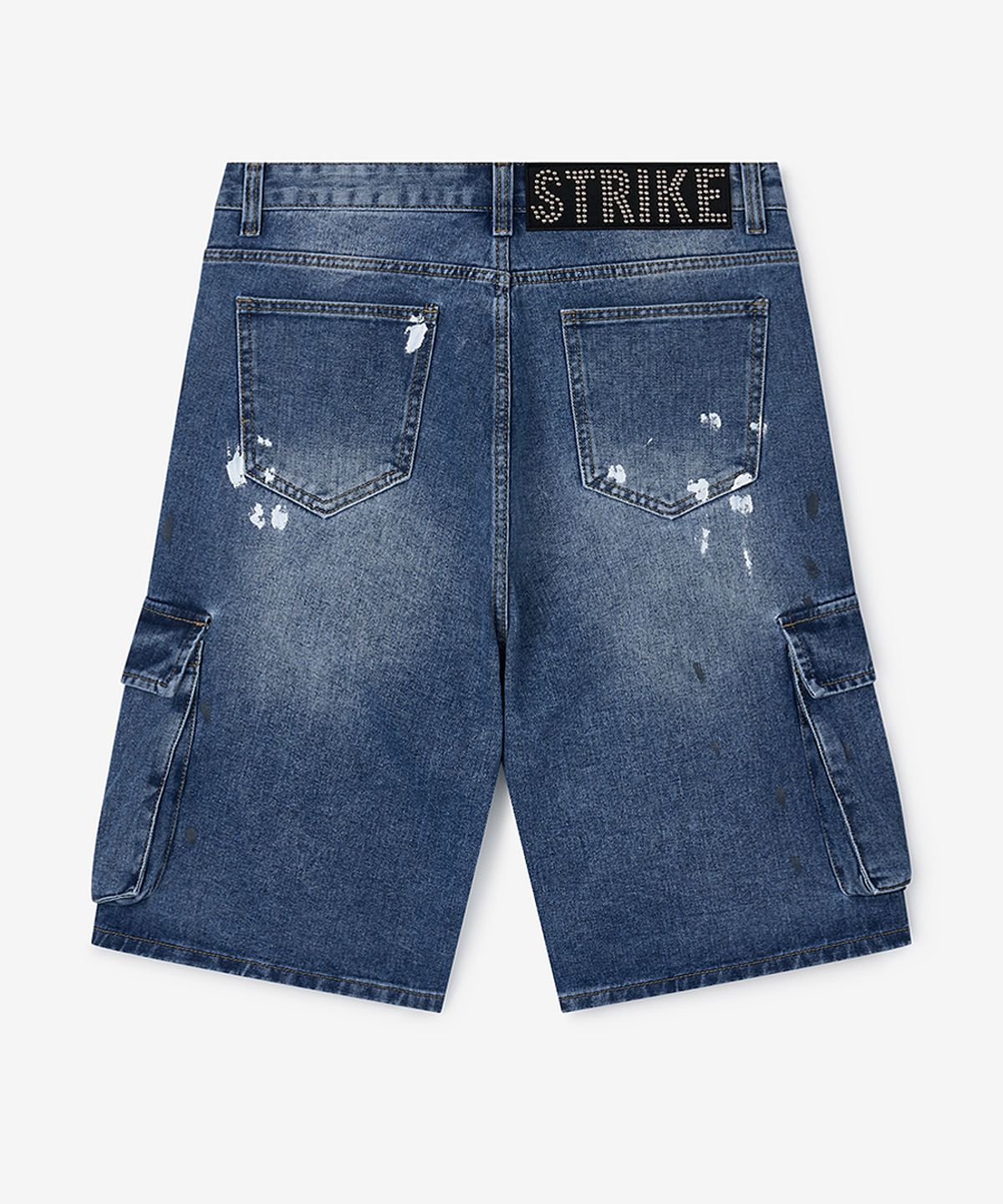 스트라이크(STRIKE) Atelier Painted Cargo Denim Shorts