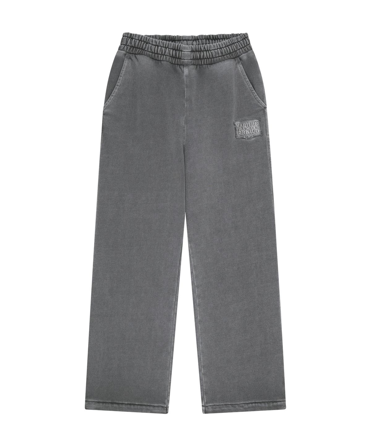 마리떼 키즈(MARITHÉ KIDS) KIDS CLASSIC LOGO APPLIQUE DYEING PANTS charcoal
