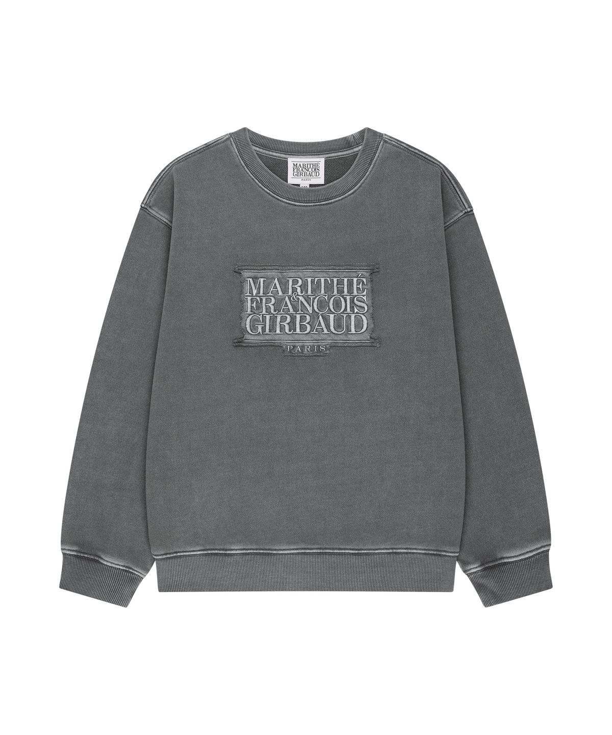 마리떼 키즈(MARITHÉ KIDS) KIDS CLASSIC LOGO APPLIQUE DYEING SWEATSHIRT charcoal