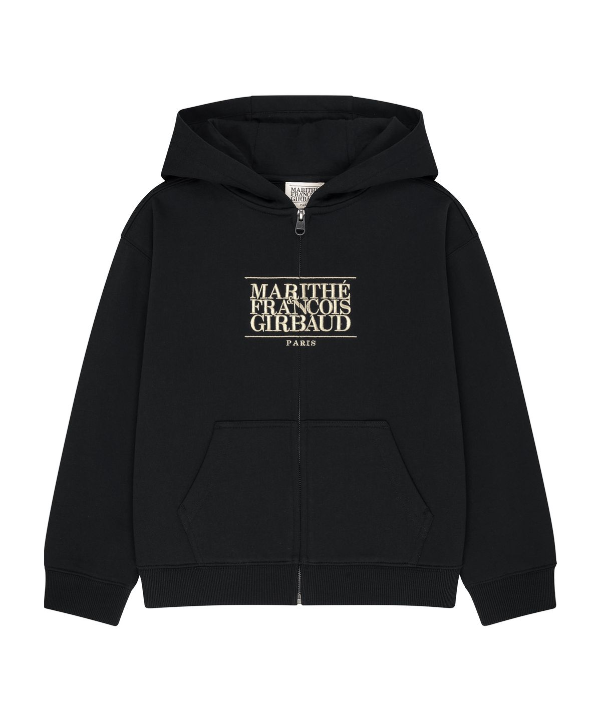 마리떼 키즈(MARITHÉ KIDS) KIDS CLASSIC LOGO EMBROIDERY HOODIE ZIP-UP black