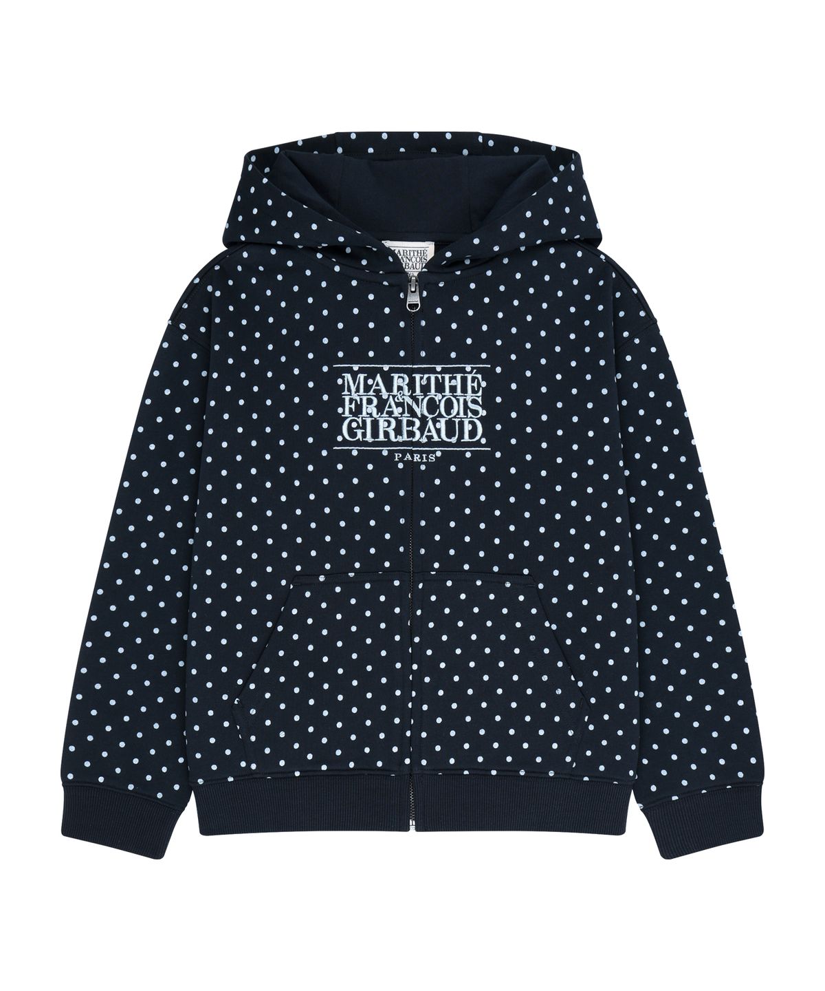 마리떼 키즈(MARITHÉ KIDS) KIDS CLASSIC LOGO EMBROIDERY HOODIE ZIP-UP dot
