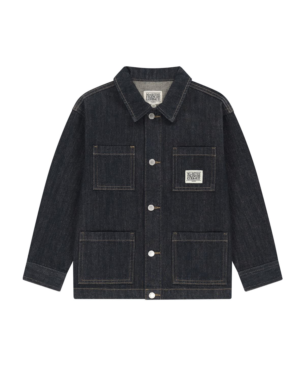 마리떼 키즈(MARITHÉ KIDS) KIDS LETTERING LOGO DENIM JACKET indigo