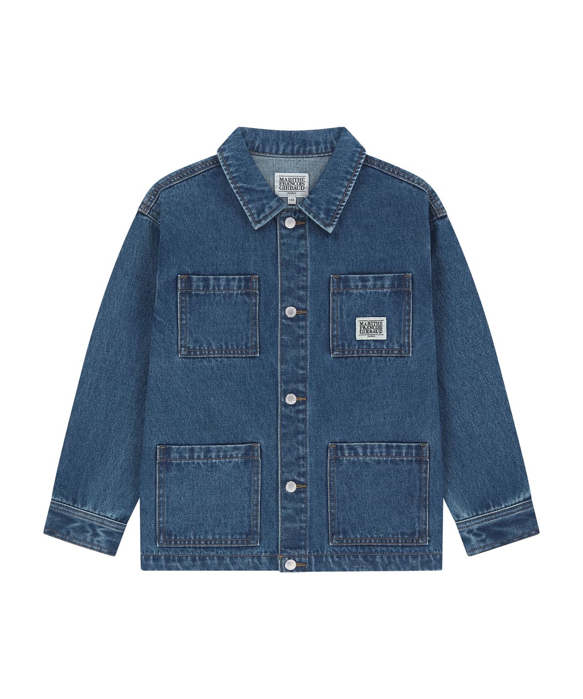 마리떼 키즈(MARITHÉ KIDS) KIDS LETTERING LOGO DENIM JACKET blue