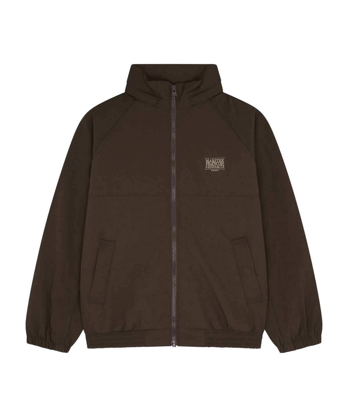 마리떼 키즈(MARITHÉ KIDS) KIDS CLASSIC LOGO HOODED WINDBREAKER brown