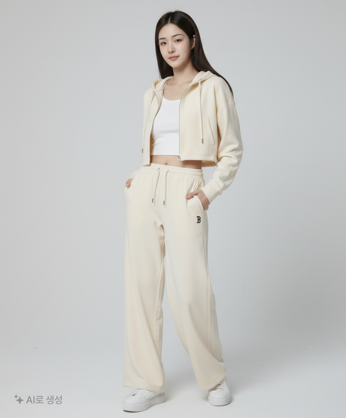 엠엘비(MLB) 여성 베이직 벨벳 와이드팬츠 BOS (D.Cream) XS