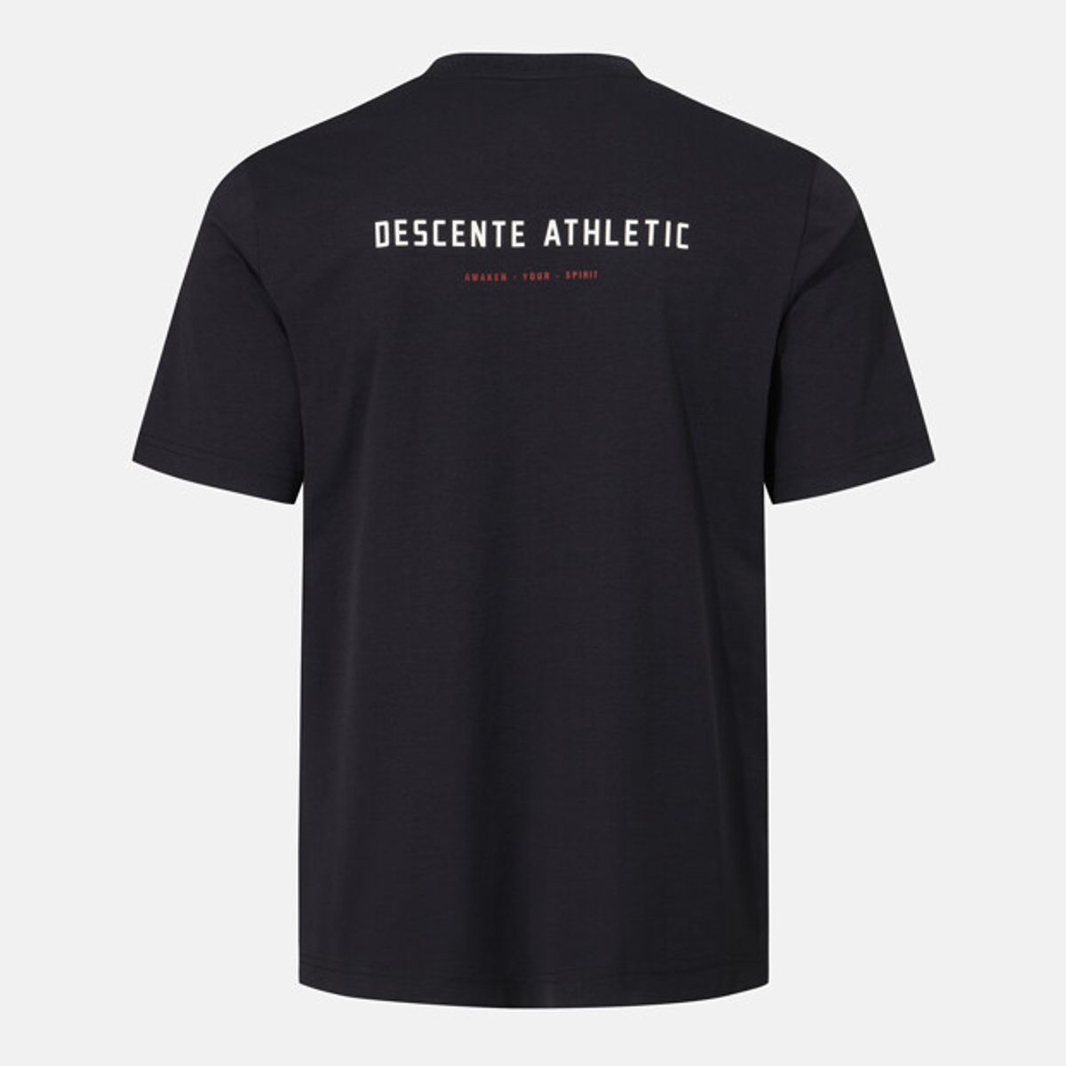 데상트(DESCENTE) 남성 백그래픽 오버핏 반팔 티셔츠 블랙 SR321TTS78