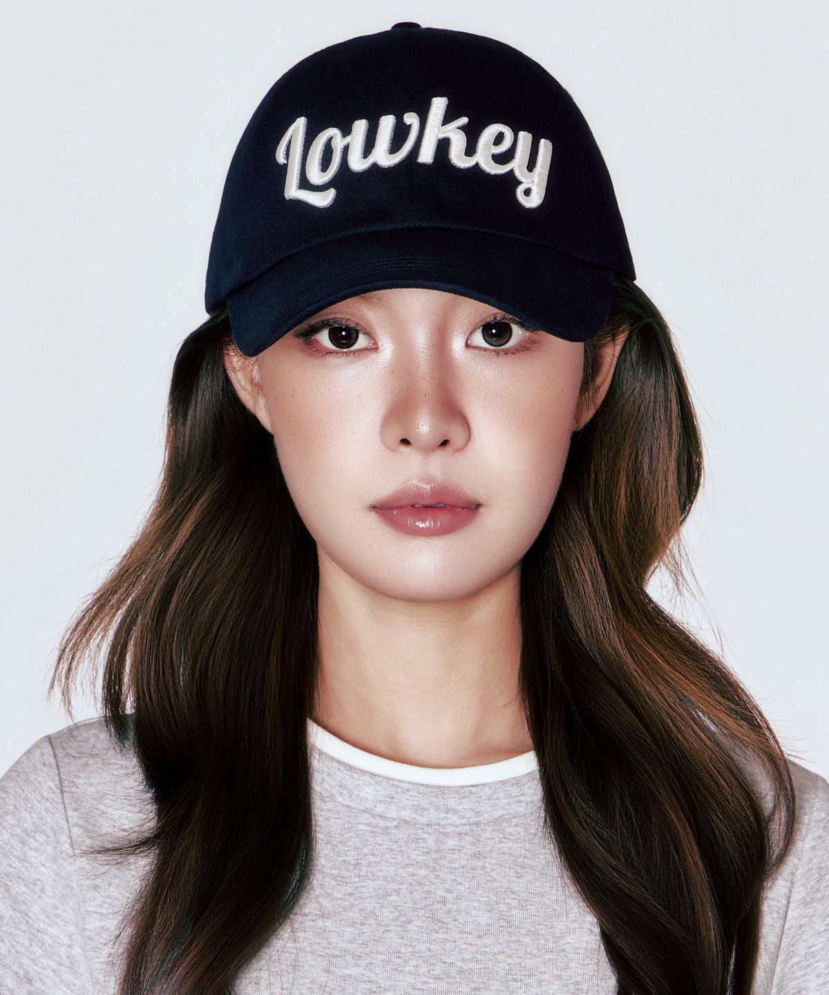 스틸로우키(STILL LOWKEY) Script Ball Cap_BLACK